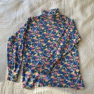 Vintage Floral Turtleneck
